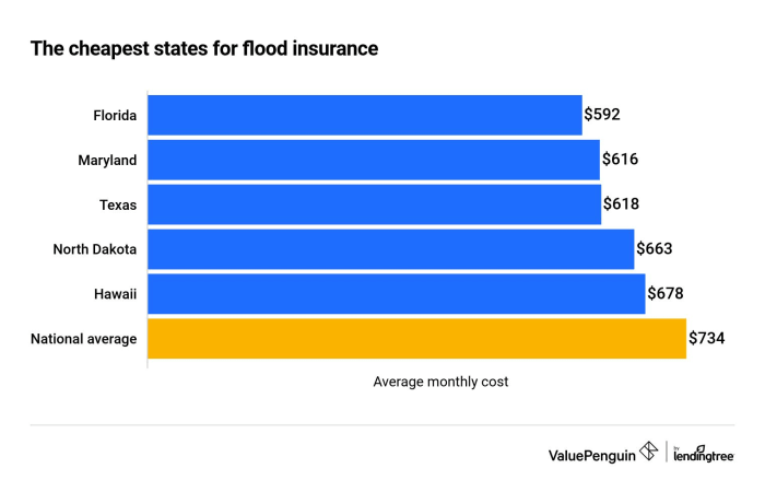 Average Cost of Flood Insurance - ValuePenguin